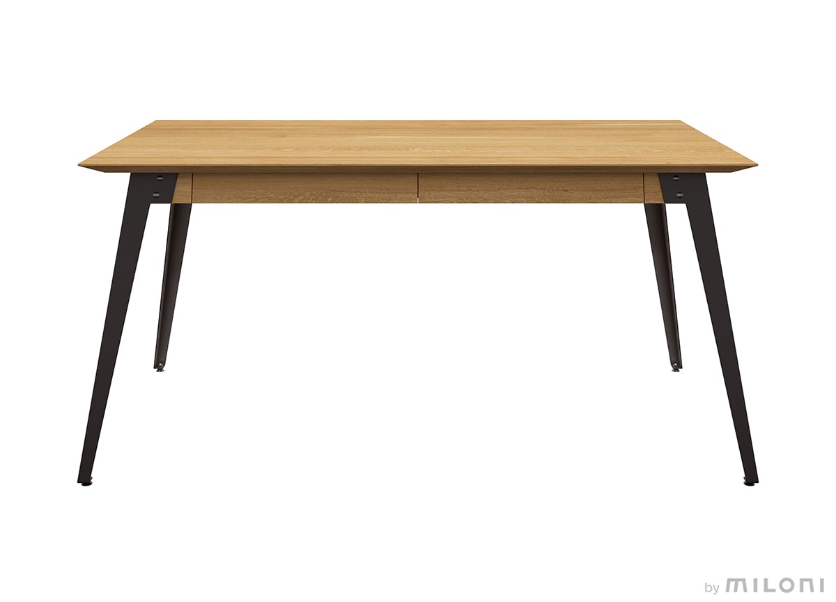MILONI LOFT biurko 160x80 NATURAL N black min
